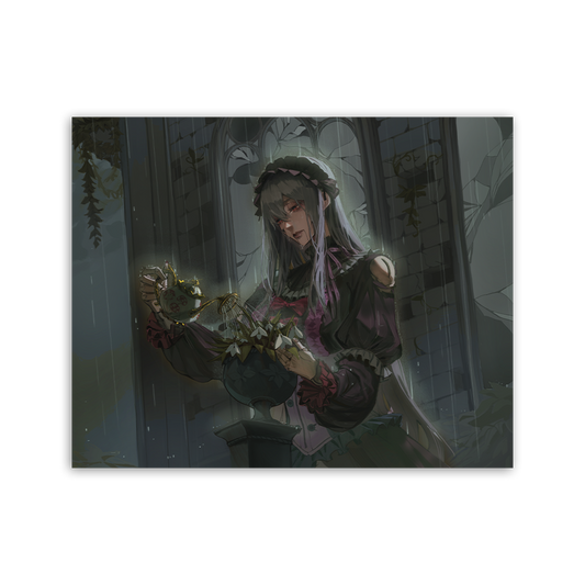 PorcelainMaid | Doll Lost in the Rain - Art Print