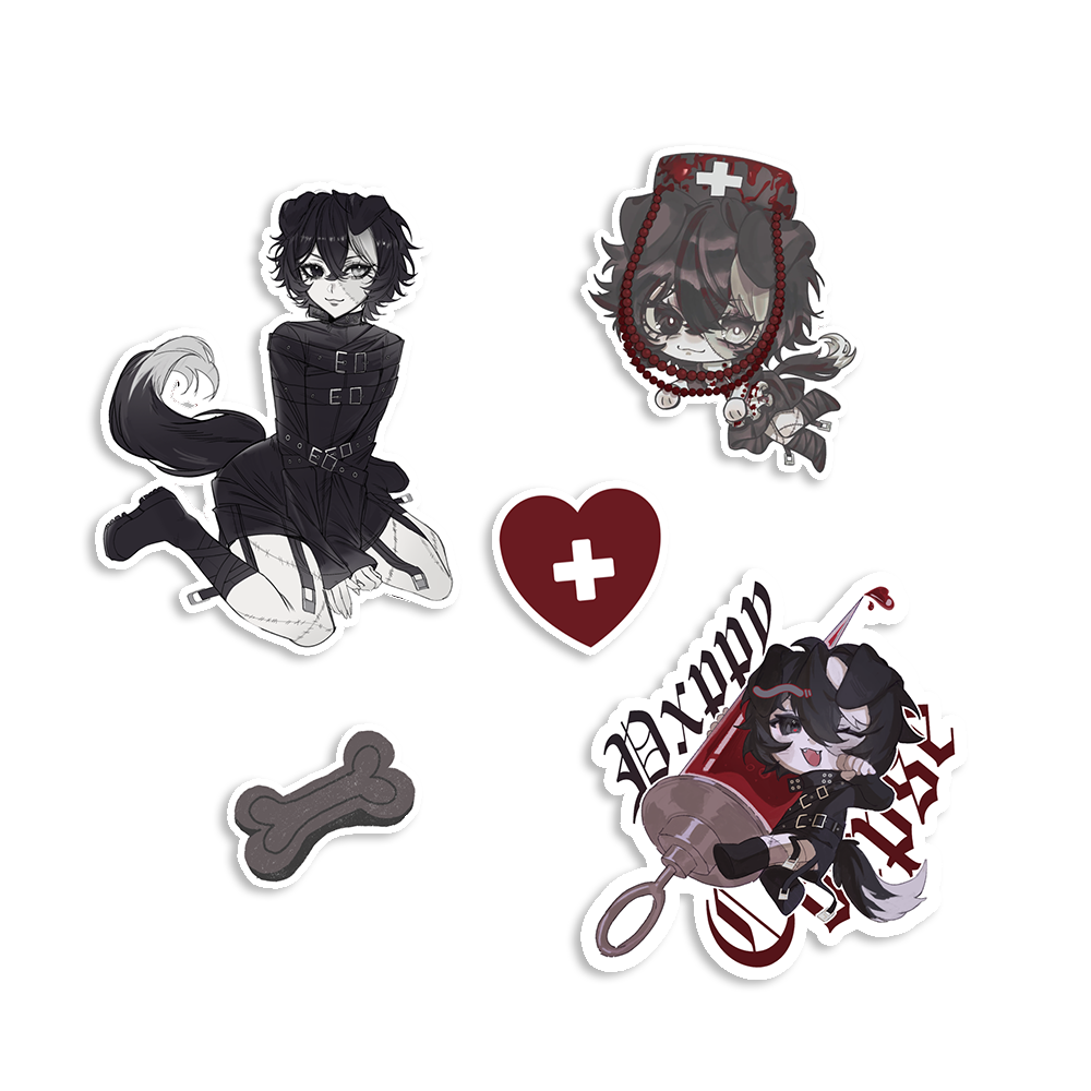 Pxppycorpse | Patient Records - Sticker Sheet