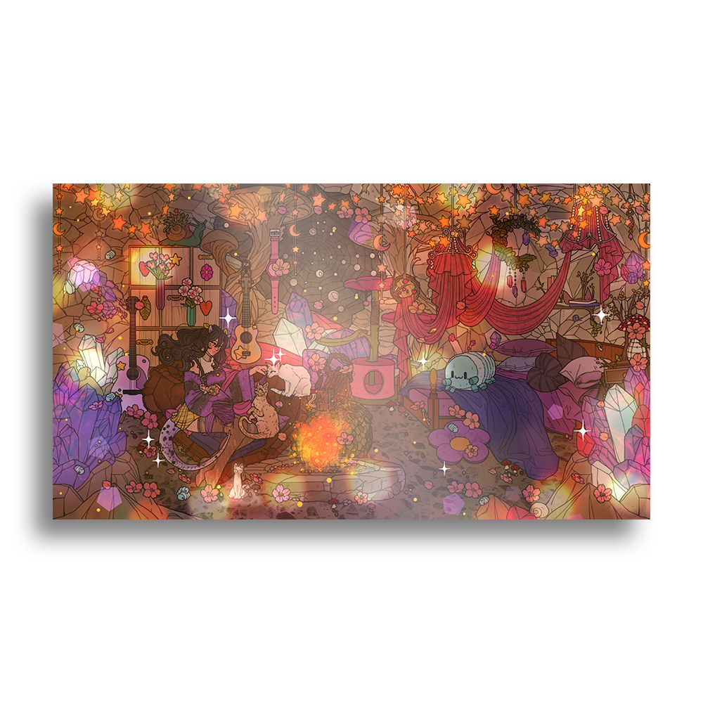 Chrchie | crystal cave art print  - Art Print